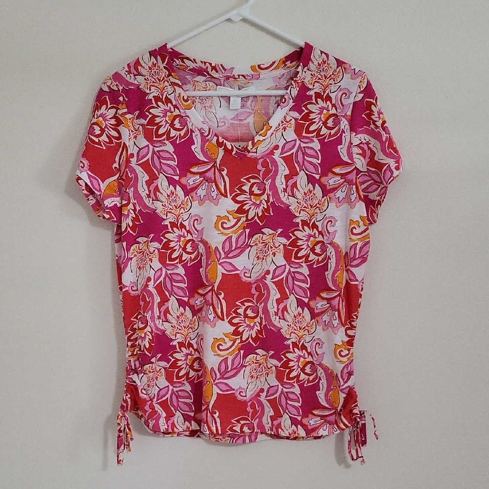 Juniper+Lime Floral Short-sleeve Top